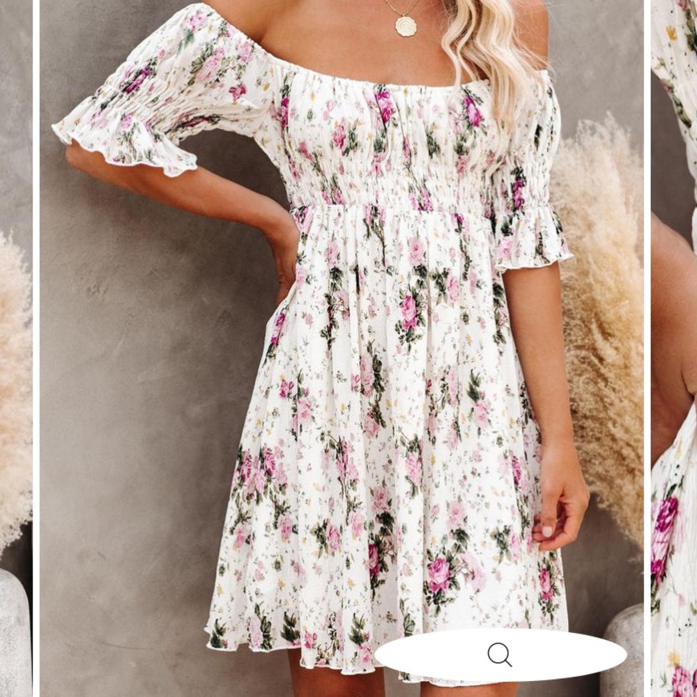 Petunia Smocked Off The Shoulder Dress